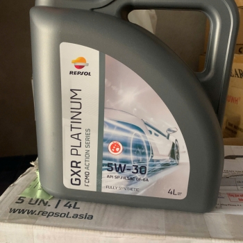 Nhớt cao cấp cho ô tô máy xăng Repsol GXR Platinum 5W-30 fully synthetic